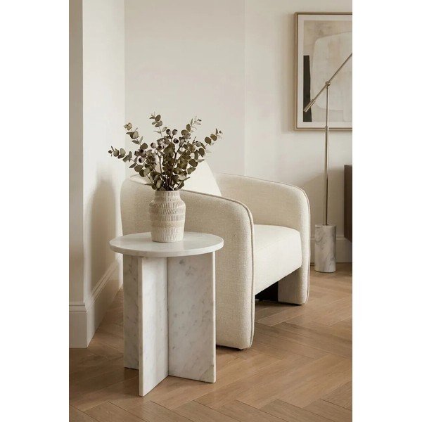 Iš marmuro apvalios formos šoninis stalas ø 40 cm Savio – Premier Housewares-image-4