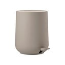 Iš plastiko šiukšliadėžė šviesiai rudos spalvos su pedalu 3 l Nova – Zone