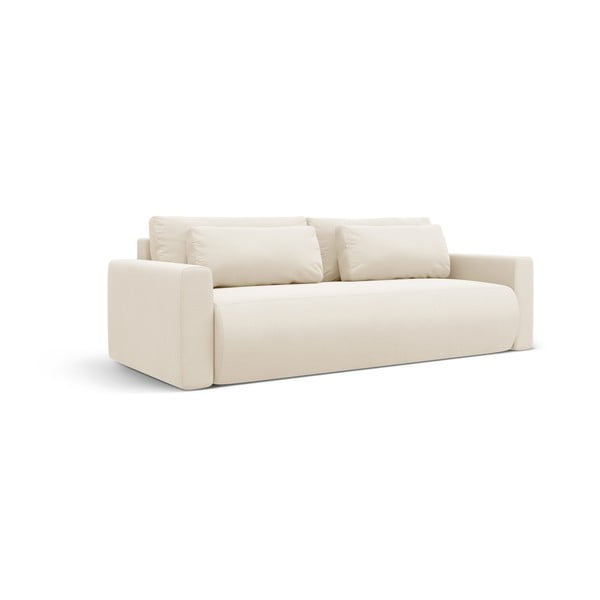 Smėlio spalvos iš velveto sulankstoma/su sandėliavimo vieta sofa 238 cm Belfast – Cosmopolitan Design-image-2