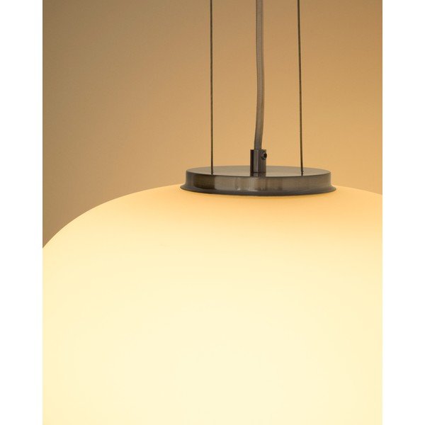 Baltos spalvos kabantis šviestuvas ø 40 cm su stiklo gaubtu Ardali – Kave Home-image-2