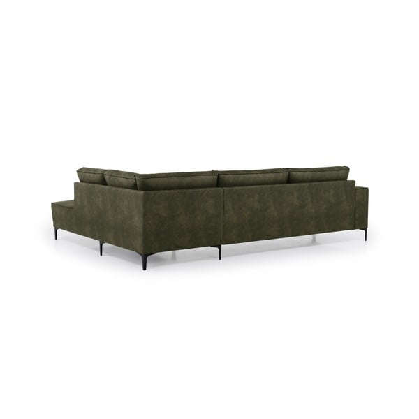 Iš dirbtinės odos kampinė sofa žalios spalvos (su dešiniuoju kampu) Copenhagen – Scandic-image-3