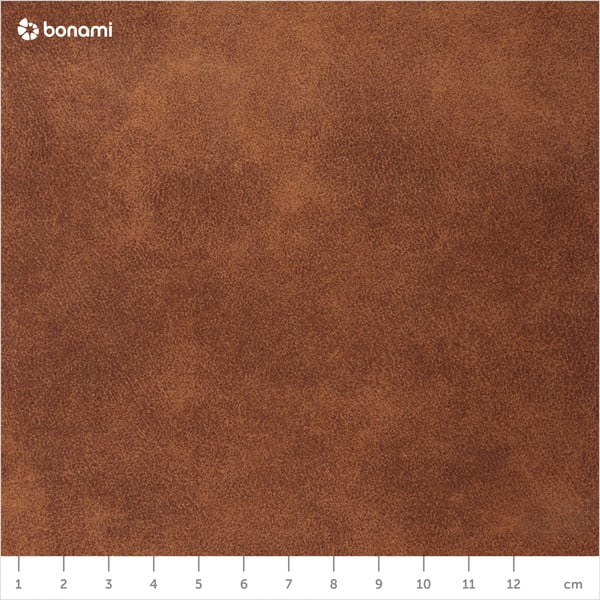 Konjako rudos spalvos dirbtinės odos pufas Actona Doria, ⌀ 60 cm-image-4