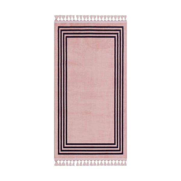 Rožinis plaunamas kilimas 150x80 cm - Vitaus