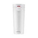 Baltas kelioninis termo puodelis Vialli Design Fuori, 400 ml