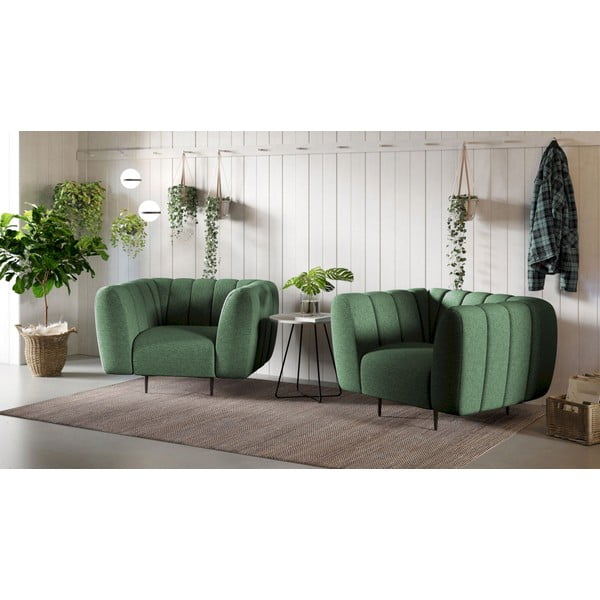 Krėslas tamsiai žalios spalvos Shel – Ghado-image-4