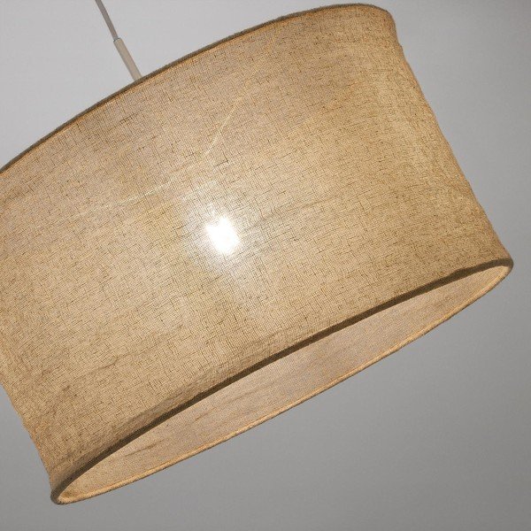 Smėlio spalvos iš tekstilės šviestuvo gaubtas ø 50 cm Mariela – Kave Home-image-1