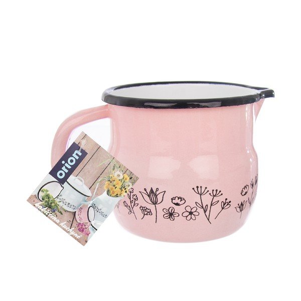 Rožinis emaliuotas ąsotis Orion Meadow, 800 ml-image-2