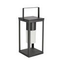 Juodos spalvos LED žibintas saulės baterijos/USB (aukštis 38 cm) Solar – Bizzotto