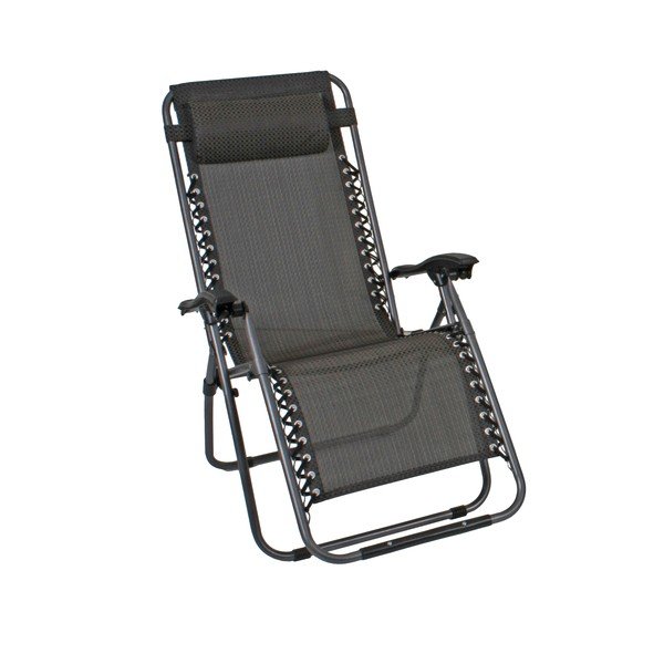 Metalinis sodo krėslas pilkos spalvos Luna – Garden Pleasure-image-2