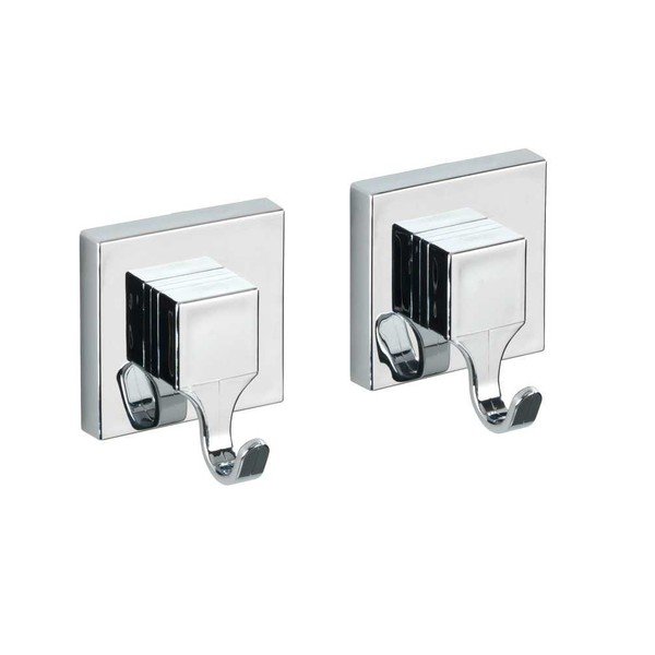 Klijuojamas iš plastiko vonios reikmenų rinkinys blizgios sidabrinės spalvos Quadro – Wenko-image-3