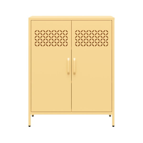Iš metalo spintelė geltonos spalvos 80x102x40 cm Annie – Støraa