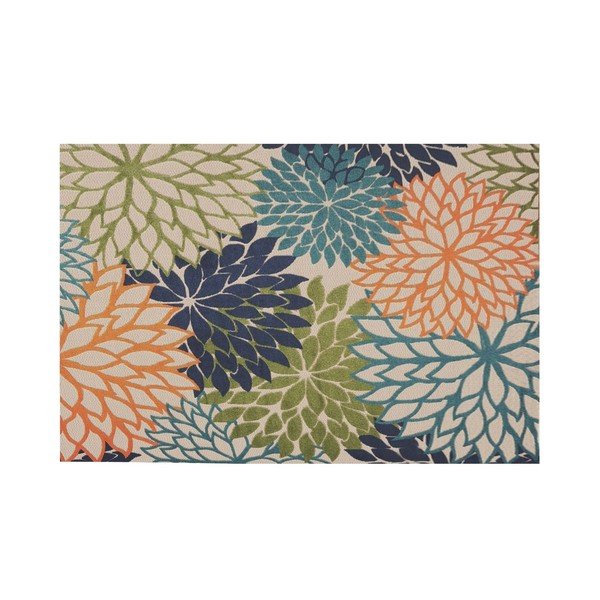 Skalbiamas iš medvilnės mišinio kilimas 100x150 cm Geo Flowers – Conceptum Hypnose
