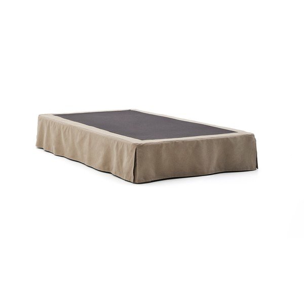 Taupe spalvos viengulė lova audiniu dengta be galvūgalio 90x200 cm Jaira – Kave Home