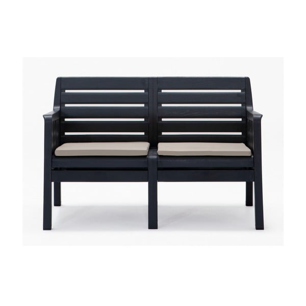 Sodo poilsio baldų komplektas antracito spalvos 4 žmonėms Lara – Floriane Garden-image-2