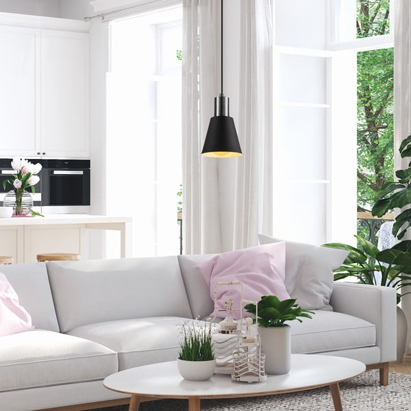 Kabantis šviestuvas juodos spalvos ø 14 cm Kem – Opviq lights-image-3