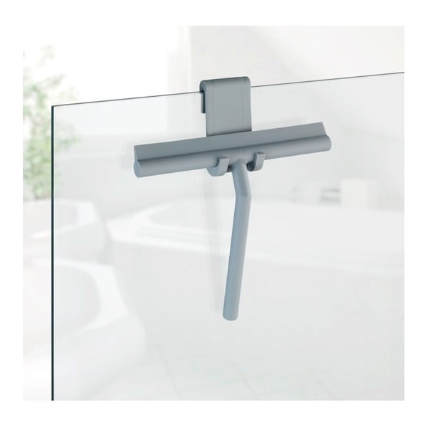 Pilkas silikoninis dušo stiklo valytuvas Wenko Mola-image-1