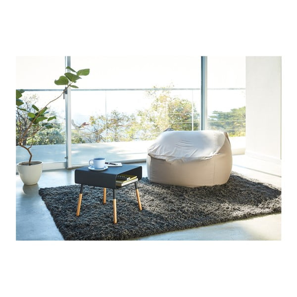 Juodas kavos staliukas YAMAZAKI Plain, aukštis 35 cm-image-2