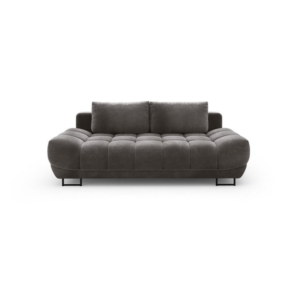 Tamsiai ruda trivietė sofa-lova su aksomo apmušalais Windsor & Co Sofas Cirrus