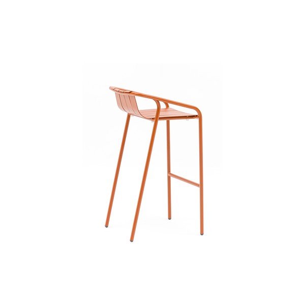 Metalinės sodo baro taburetės oranžinės spalvos 2 vnt. Fleole – Ezeis-image-1