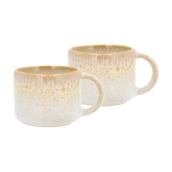 Iš akmens masės puodeliai kreminės spalvos 2 vnt. espreso 80 ml Styles – Villa Collection