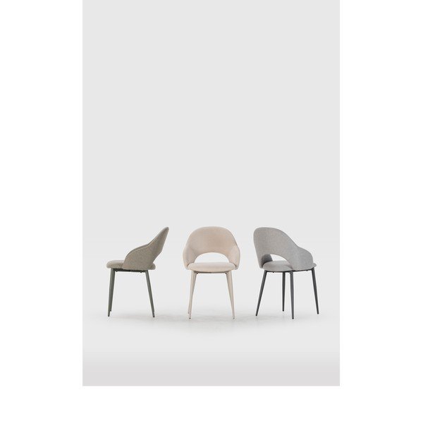 Smėlio spalvos iš audinio valgomojo kėdės 2 vnt. Lia – Marckeric-image-1