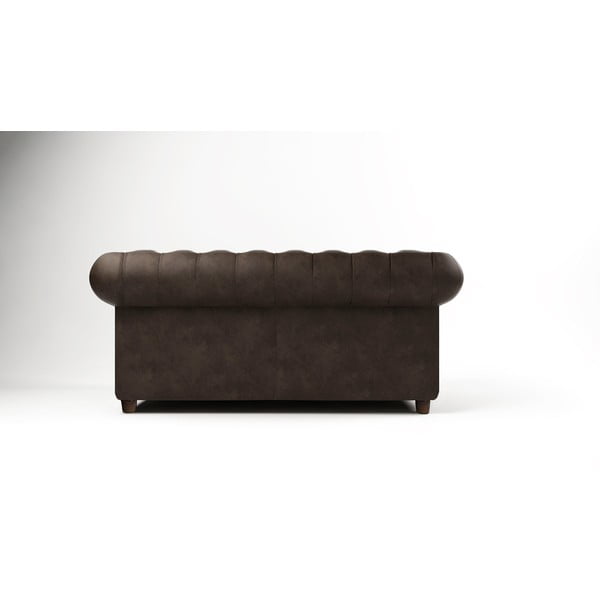 Tamsiai ruda aksomo sofa 184 cm Cambridge - Ropez-image-3