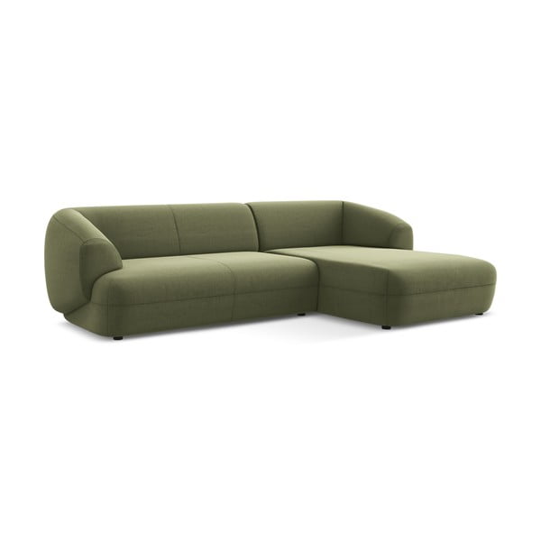 Žalios spalvos iš velveto kampinė sofa (su dešiniuoju kampu) Moana – Makamii-image-2