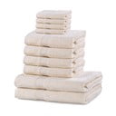 10 kreminių skirtingų dydžių rankšluosčių rinkinys DecoKing Marina Ecru