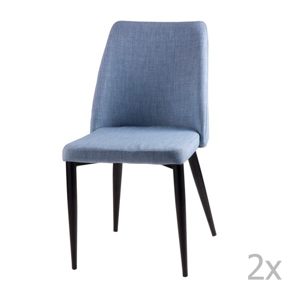 2 šviesiai mėlynų valgomojo kėdžių rinkinys sømcasa Melissa