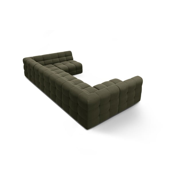Žalios spalvos kampinė sofa („U“ formos) Kendal – Micadoni -image-4