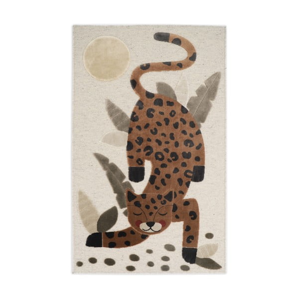 Vaikiškas kilimas rudos spalvos/smėlio spalvos 80x125 cm Little Jaguar – Nattiot