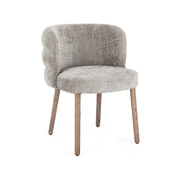 Pilkos spalvos iš audinio valgomojo kėdė Ilma – Bizzotto