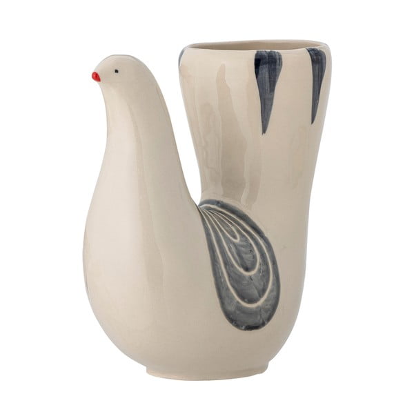 Iš akmens masės dažyta rankomis vaza kreminės spalvos (aukštis 19 cm) Trudy – Bloomingville-image-2