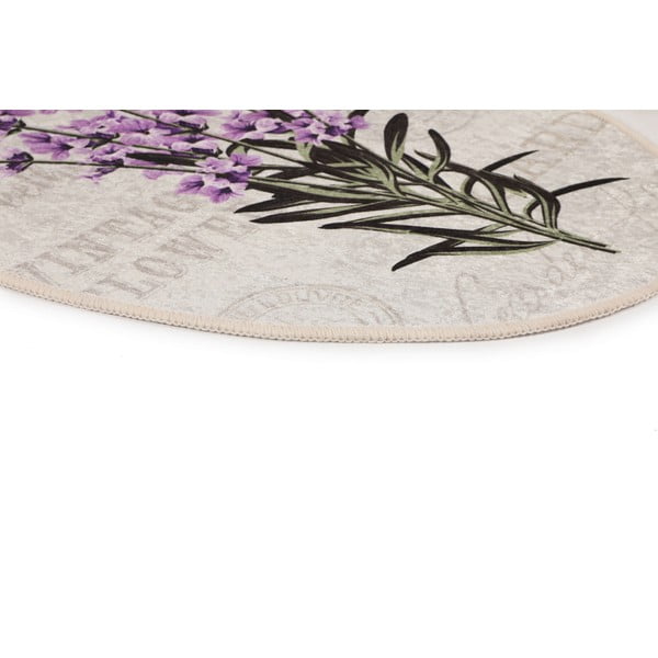 Violetinės spalvos/smėlio spalvos vonios kilimėliai 3 vnt. 60x100 cm Lavender – Foutastic-image-4