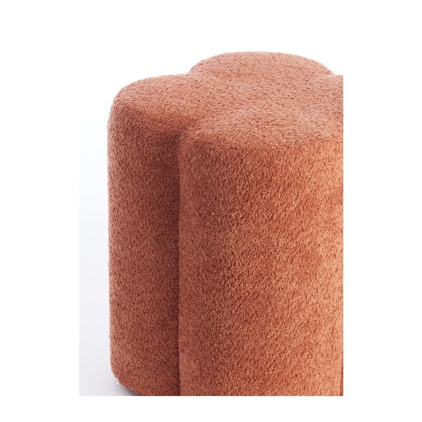 Iš boucle pufas oranžinės spalvos Nalani – Light & Living-image-3