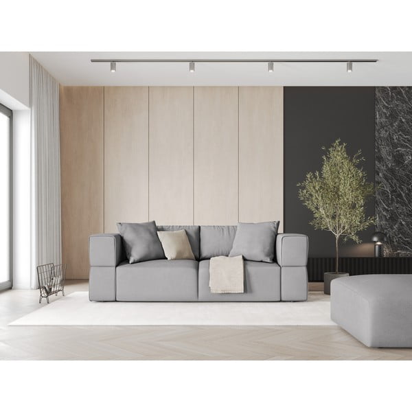 Sofa šviesiai pilkos spalvos 214 cm Esther – Milo Casa-image-1