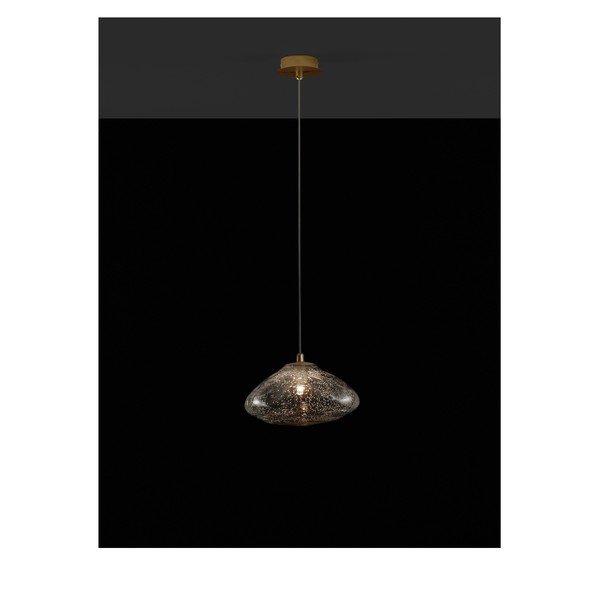 Žalvario spalvos iš stiklo kabantis šviestuvas ø 26 cm King – Nova Luce-image-2