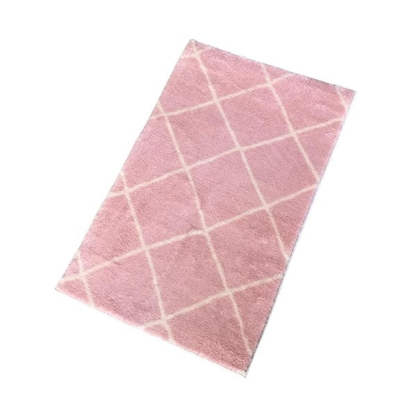 Vonios kilimėlis rožinės spalvos 50x80 cm Diamond – Mila Home
