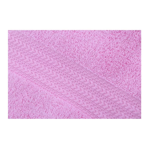 Rausvas grynos medvilnės rankšluostis Foutastic, 70 x 140 cm-image-2