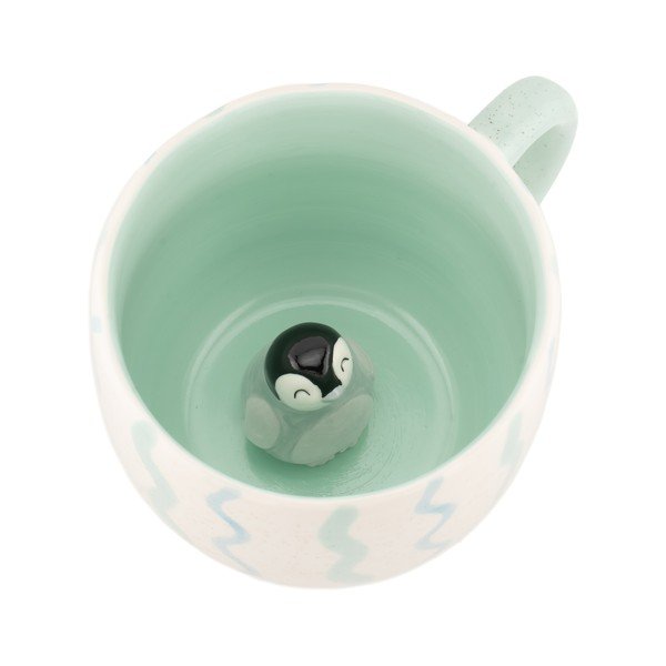 Mėtų spalvos puodelis Surprise Penguin – Sass & Belle