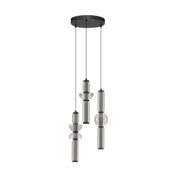 Pilkos spalvos iš stiklo kabantis šviestuvas LED su pritemdymo funkcija ø 38 cm Ulon – Nova Luce