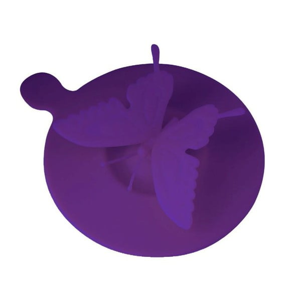 Silikoninis dangtelis "Butterfly" puodeliams, violetinės spalvos