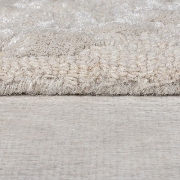 Rankų darbo pilkai smėlinės spalvos iš vilnos mišinio kilimas 160x230 cm Sloane – Flair Rugs-image-4