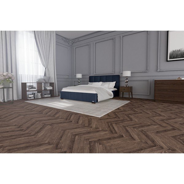 Tamsiai mėlyna dvigulė lova Guy Laroche Home Allure, 160 x 200 cm-image-3