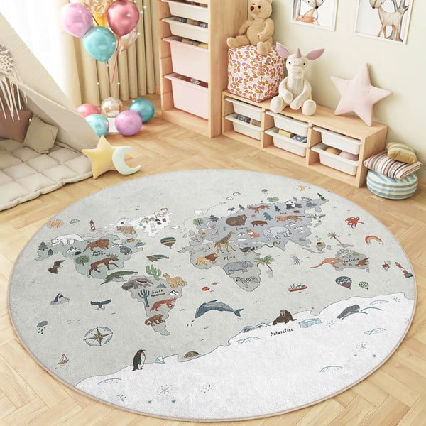 Skalbiamas vaikiškas žaidimų kilimas ø150 cm Big World – Mila Home-image-4