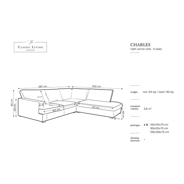 Juoda kampinė sofa "Windsor & Co Sofas Daphne", kairysis kampas-image-4