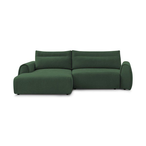 Kampinė sofa tamsiai žalios spalvos Aden – Bobochic Paris