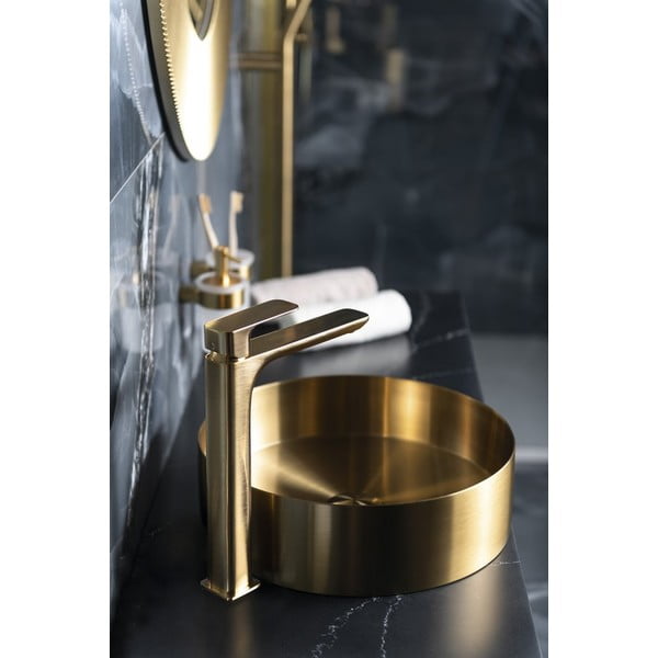 Kriauklei čiaupas auksinės spalvos stovimas Spy – Sapho-image-1