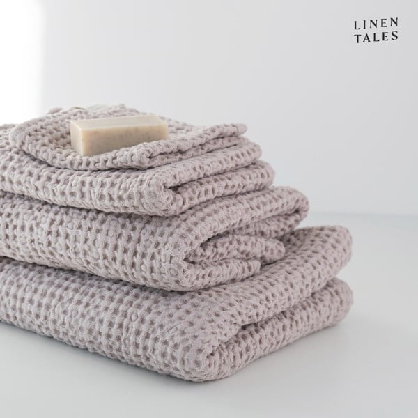 Šviesiai rožiniai rankšluosčiai ir vonios rankšluosčiai - 3 rinkiniai Honeycomb - Linen Tales