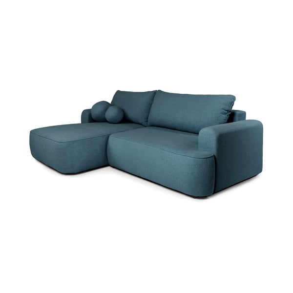 Iš boucle sulankstoma kampinė sofa mėlynos spalvos (su kairiuoju kampu) Quinoa – Bonami Selection-image-2